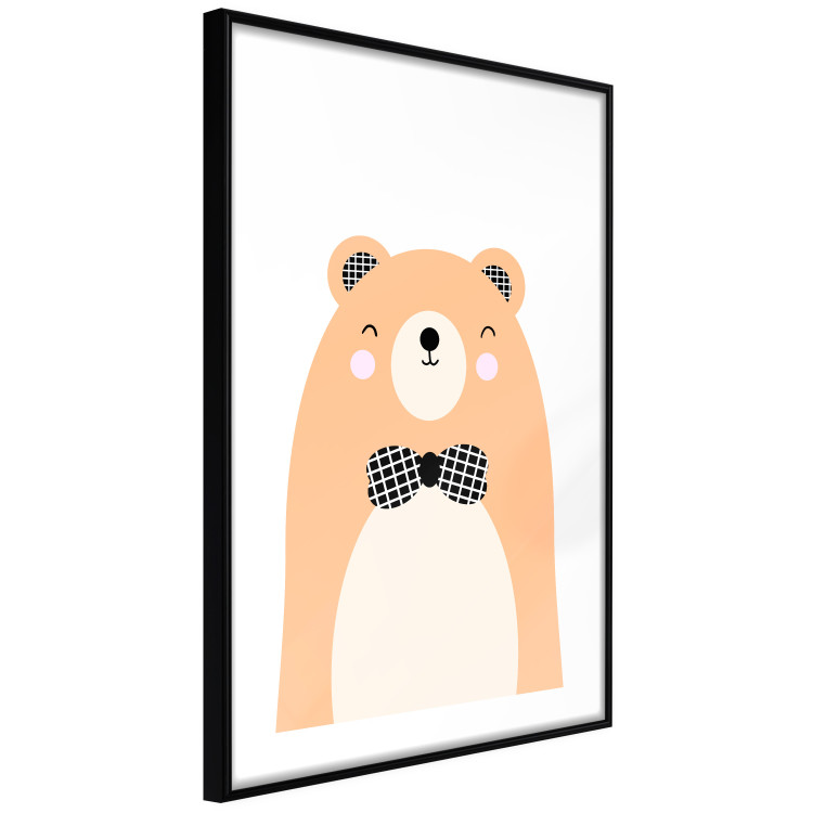 Wall Poster Bear in a Bowtie - colorful funny bear on a white contrasting background 138128 additionalImage 4
