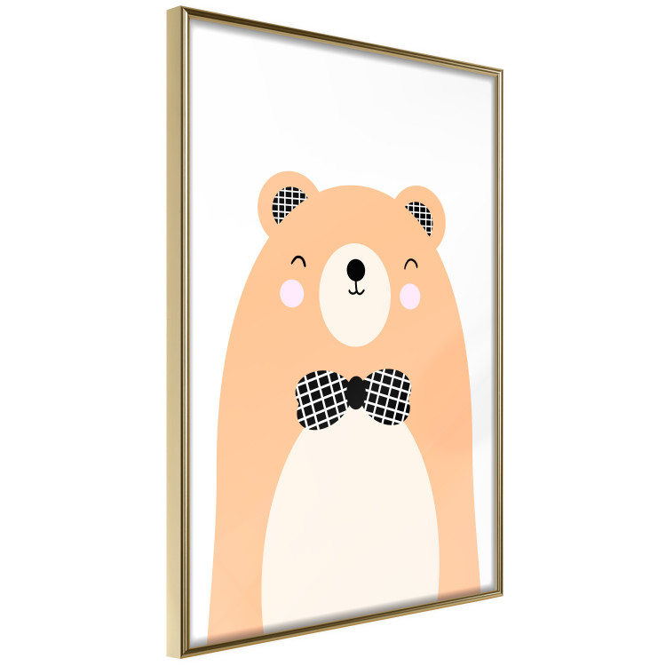 Wall Poster Bear in a Bowtie - colorful funny bear on a white contrasting background 138128 additionalImage 8