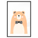 Wall Poster Bear in a Bowtie - colorful funny bear on a white contrasting background 138128 additionalThumb 20