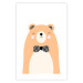 Wall Poster Bear in a Bowtie - colorful funny bear on a white contrasting background 138128 additionalThumb 18