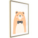 Wall Poster Bear in a Bowtie - colorful funny bear on a white contrasting background 138128 additionalThumb 2