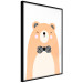 Wall Poster Bear in a Bowtie - colorful funny bear on a white contrasting background 138128 additionalThumb 3