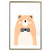 Wall Poster Bear in a Bowtie - colorful funny bear on a white contrasting background 138128 additionalThumb 17