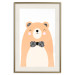 Wall Poster Bear in a Bowtie - colorful funny bear on a white contrasting background 138128 additionalThumb 23