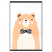 Wall Poster Bear in a Bowtie - colorful funny bear on a white contrasting background 138128 additionalThumb 27