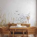 Photo Wallpaper Flying birds - minimalist landscape with golden plant motif 138328 additionalThumb 4