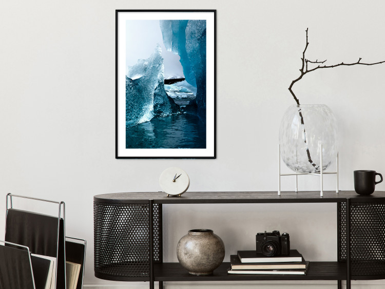 Poster Icy Abstraction - water amidst glaciers against a winter landscape 138728 additionalImage 14
