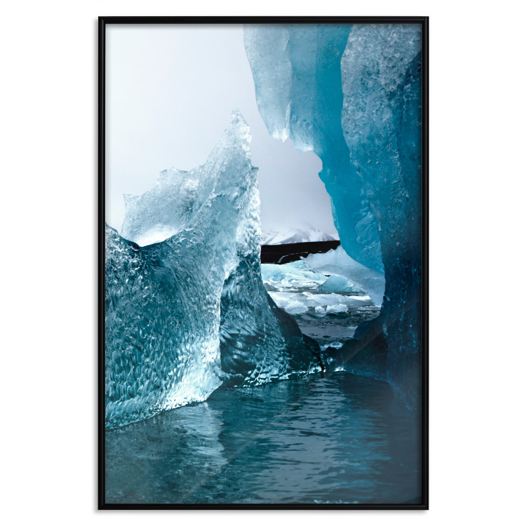 Poster Icy Abstraction - water amidst glaciers against a winter landscape 138728 additionalImage 16