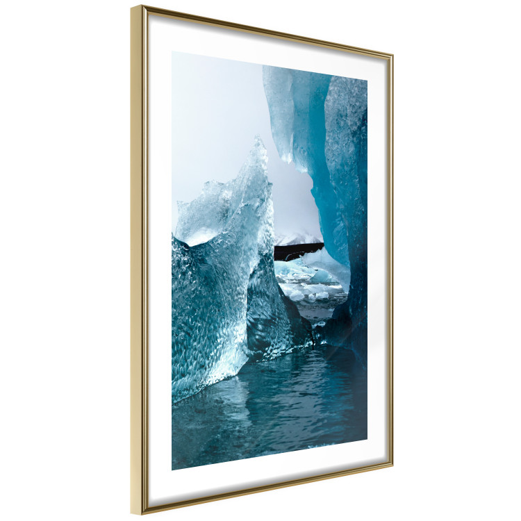 Poster Icy Abstraction - water amidst glaciers against a winter landscape 138728 additionalImage 8