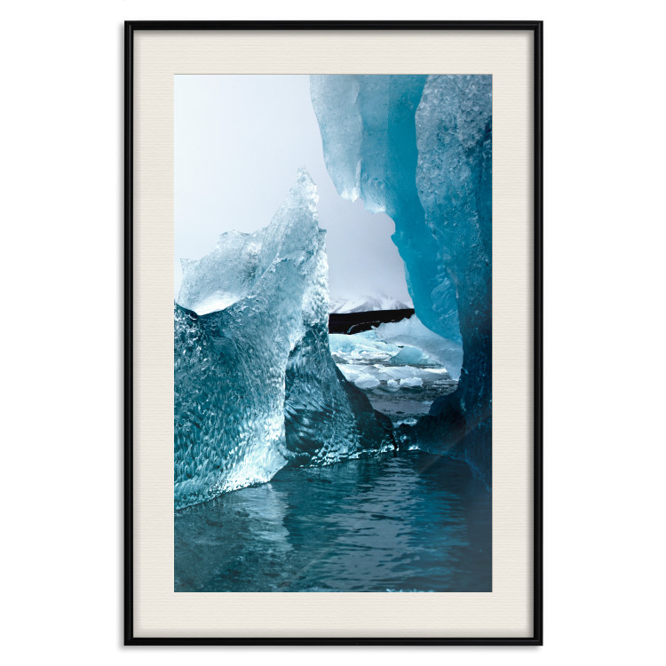 Poster Icy Abstraction - water amidst glaciers against a winter landscape 138728 additionalImage 27
