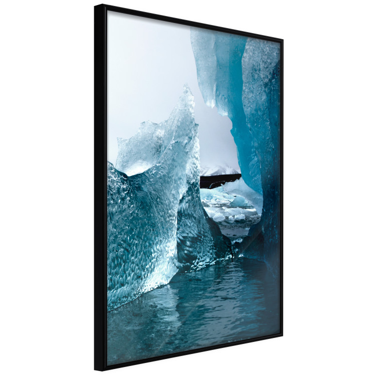 Poster Icy Abstraction - water amidst glaciers against a winter landscape 138728 additionalImage 4