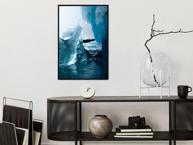 Poster Icy Abstraction - water amidst glaciers against a winter landscape 138728 additionalImage 12