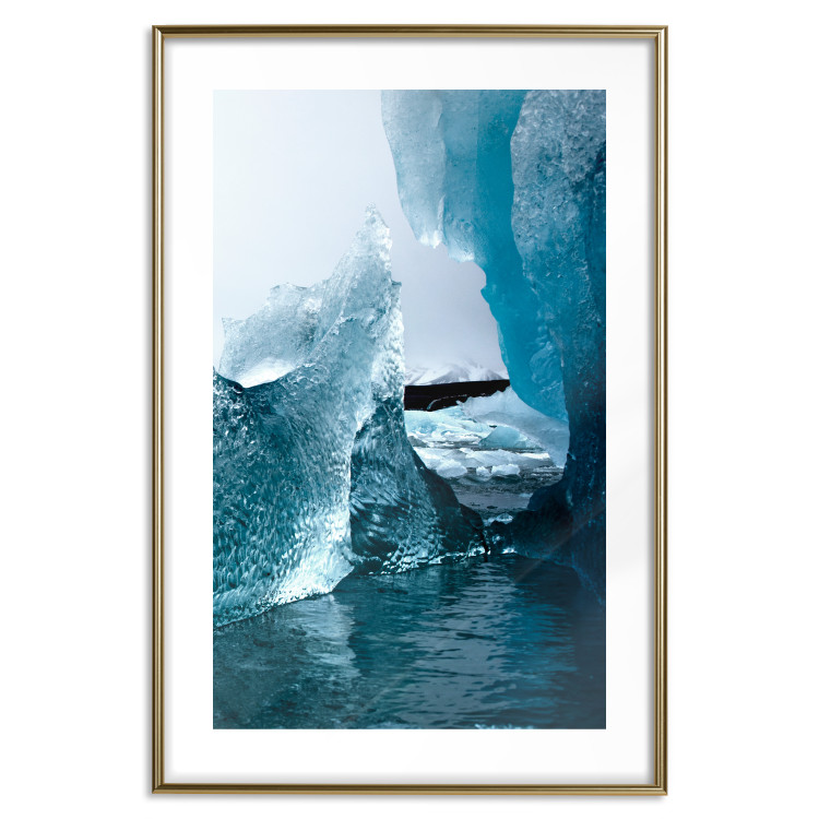Poster Icy Abstraction - water amidst glaciers against a winter landscape 138728 additionalImage 25