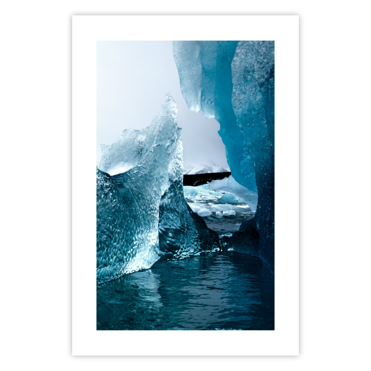 Poster Icy Abstraction - water amidst glaciers against a winter landscape 138728 additionalImage 18