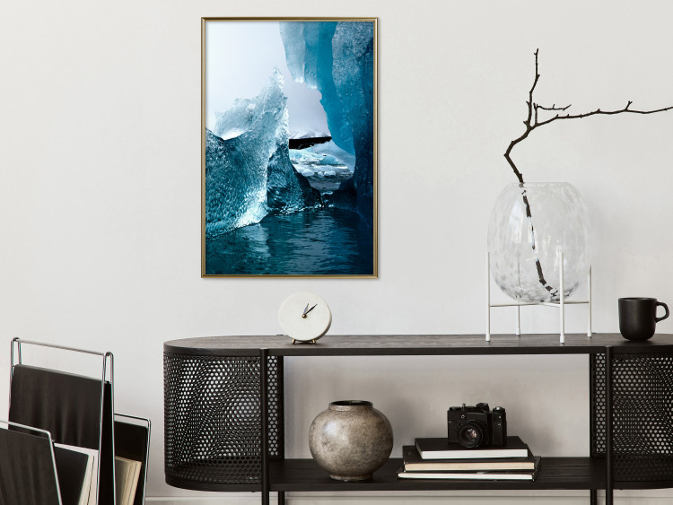 Poster Icy Abstraction - water amidst glaciers against a winter landscape 138728 additionalImage 11