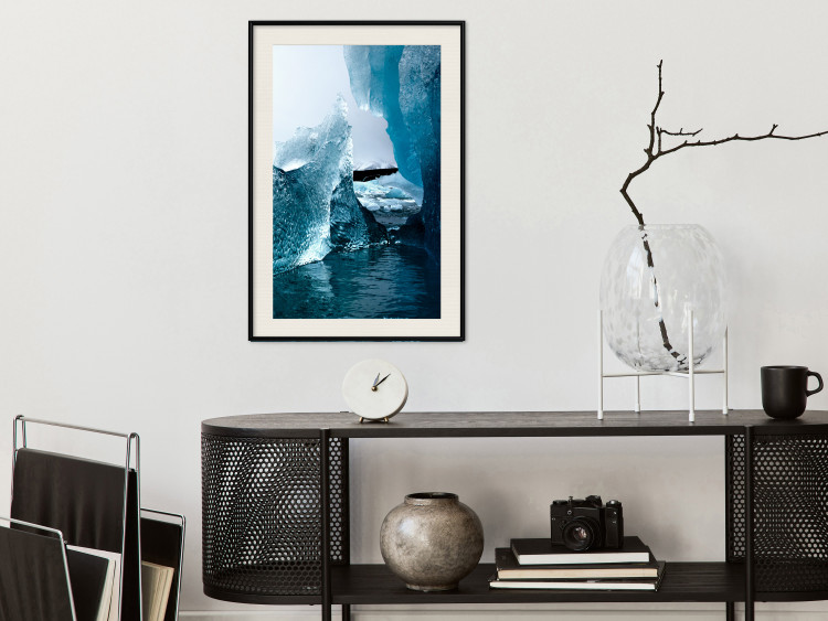Poster Icy Abstraction - water amidst glaciers against a winter landscape 138728 additionalImage 22