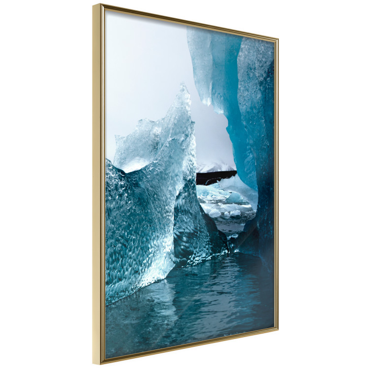 Poster Icy Abstraction - water amidst glaciers against a winter landscape 138728 additionalImage 7