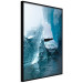 Poster Icy Abstraction - water amidst glaciers against a winter landscape 138728 additionalThumb 4