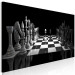 Canvas Chess Game (1-piece) Narrow - black and white unique abstraction 142528 additionalThumb 2
