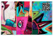 Canvas Print Cheerful Bird (1-piece) - colorful abstraction in unusual shapes 144728