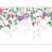 Wall Mural Fuchsia Flowers - Watercolor Dense Climbers of Colorful Plants and Leaves 145528 additionalThumb 5