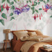 Wall Mural Fuchsia Flowers - Watercolor Dense Climbers of Colorful Plants and Leaves 145528 additionalThumb 2