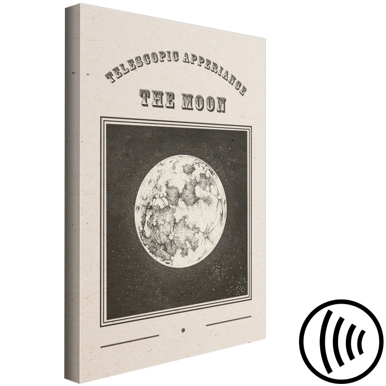 Canvas Moon View - Graphics Stylized as an Old Engraving From the Album 146128 additionalImage 6