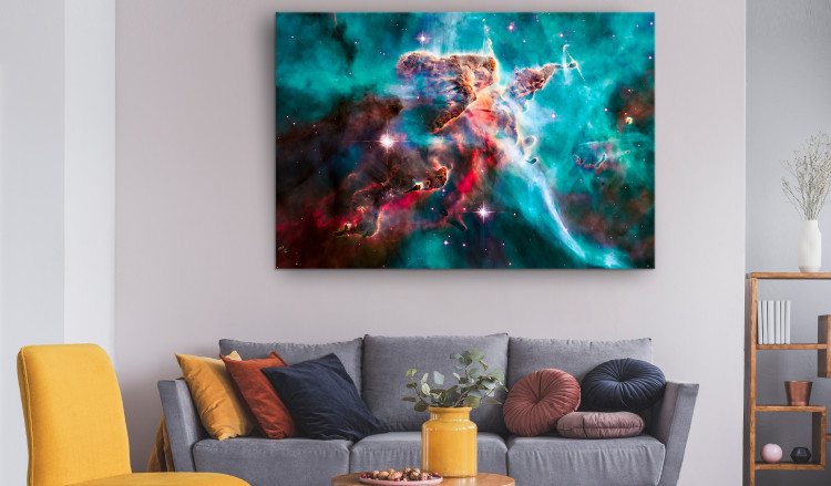 Large canvas print Galactic Journey - Photograph of the Colorful Creatures of the Cosmos 146328 additionalImage 5