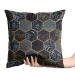Decorative Velor Pillow Floral geometry - hexagons and branches in dark colours 147228 additionalThumb 2