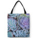 Shopping Bag Blue succulents - a floral composition with rich detailing 147628
