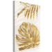 Canvas Golden Leaves With a Monstera - Elegant Plants With a Festive Atmosphere 148428 additionalThumb 2