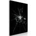 Canvas Seven Sins (1-piece) - abstraction in cracked glass and inscriptions 148828 additionalThumb 2