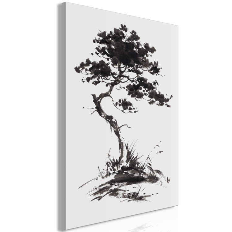 Canvas Japanese Pine - Oriental Motif Painted With Black Ink 149828 additionalImage 2