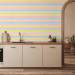 Modern Wallpaper Pastel Pattern - Pink, Yellow and Blue Stripes on a White Background 150028 additionalThumb 8