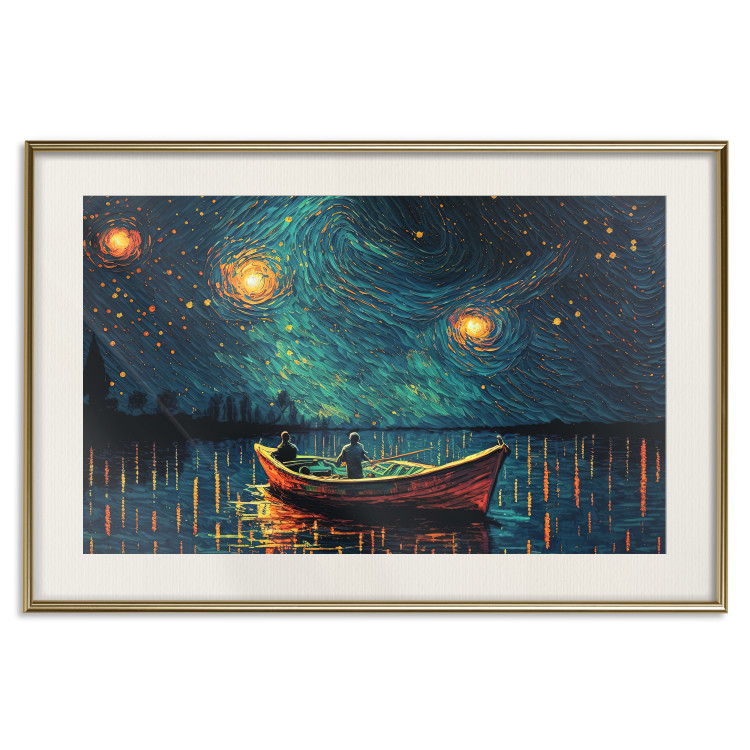 Wall Poster A Trip Under the Stars - An Impressionistic Landscape With a View of the Sea 151128 additionalImage 16