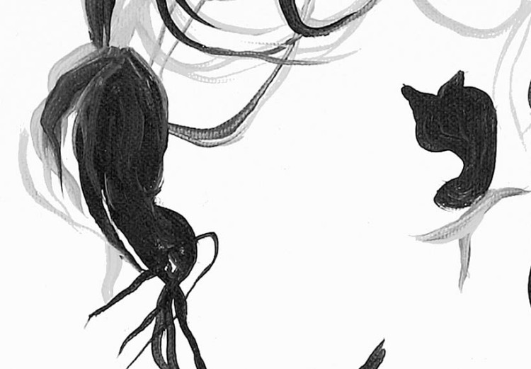 Canvas Print Minimalist femininity - female body silhouette on a white background 46828 additionalImage 2