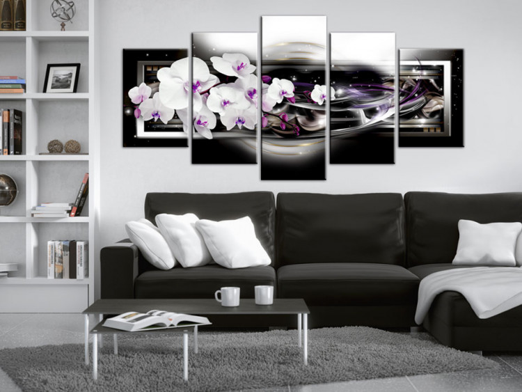 Canvas Print Orchids on a black background 50028 additionalImage 3