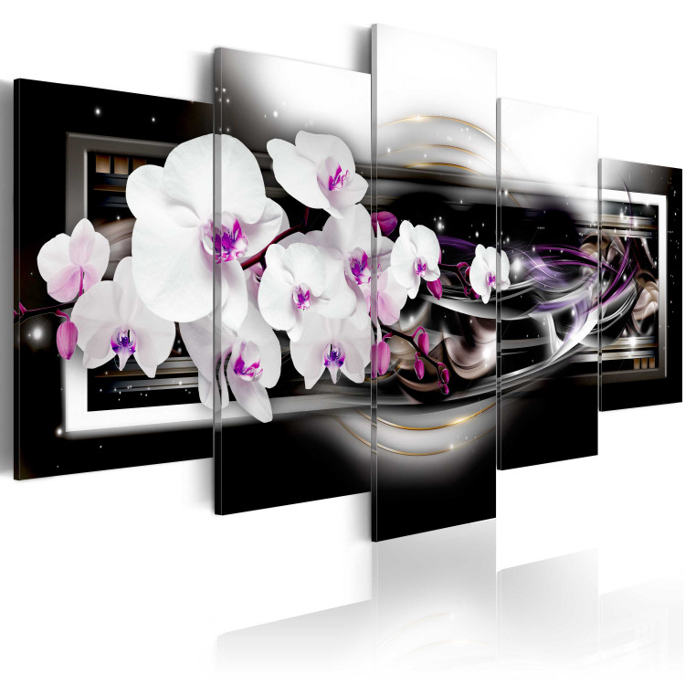 Canvas Print Orchids on a black background 50028 additionalImage 2