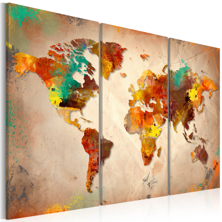 Canvas Print Painted World - triptych 55428 additionalImage 2