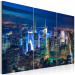 Canvas Print New York at night - aerial panorama of the American city 58328 additionalThumb 2