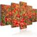 Canvas Print Red poppies on green meadow 58628 additionalThumb 2
