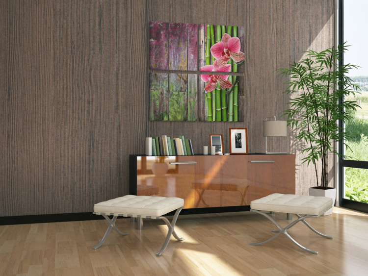 Canvas Print Bamboo and orchid 58828 additionalImage 3