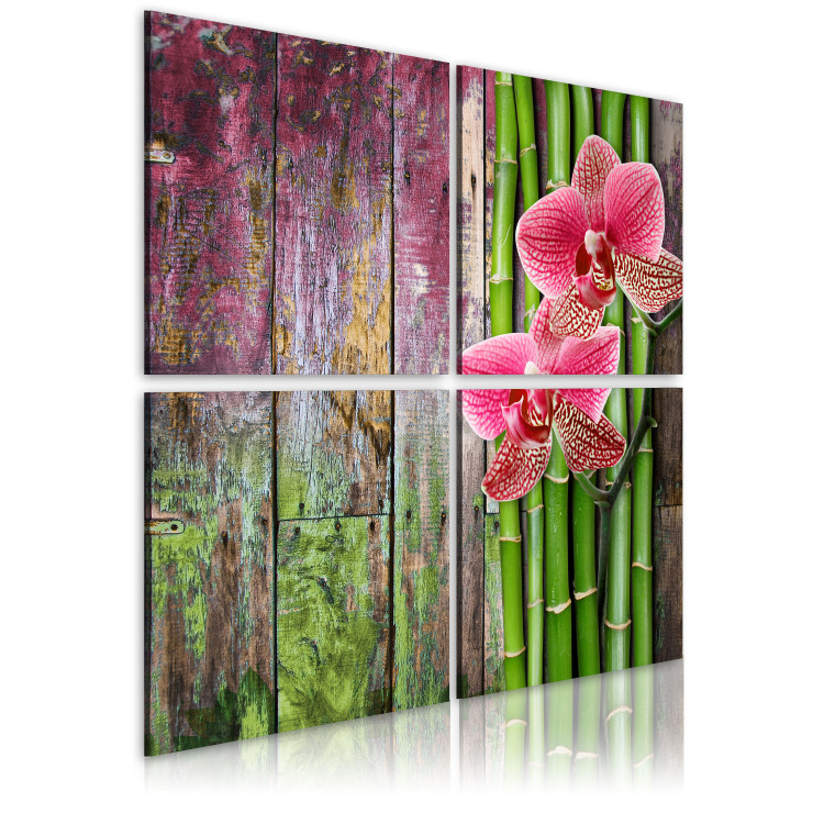 Canvas Print Bamboo and orchid 58828 additionalImage 2