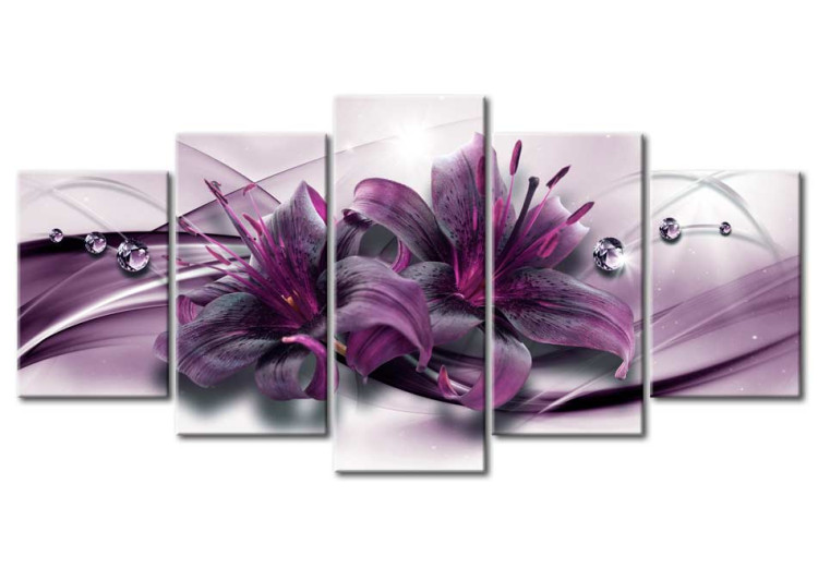 Print On Glass Violet Lily [Glass] 93728 additionalImage 2