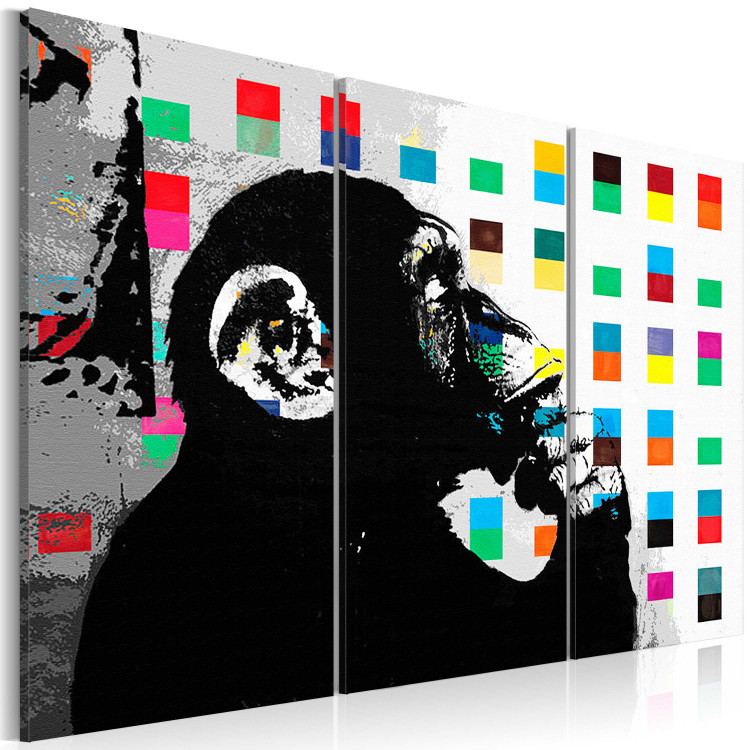 Canvas Print The Thinker Monkey by Banksy 94328 additionalImage 2