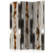 Room Divider Artistic Expression - metal abstraction with a touch of bronze wave 95428