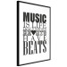 Wall Poster Music Is Life - composition with black and white texts and a heart between them 114738 additionalThumb 11