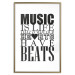 Wall Poster Music Is Life - composition with black and white texts and a heart between them 114738 additionalThumb 14