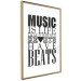 Wall Poster Music Is Life - composition with black and white texts and a heart between them 114738 additionalThumb 6