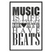 Wall Poster Music Is Life - composition with black and white texts and a heart between them 114738 additionalThumb 18